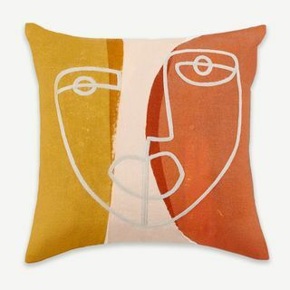 Coussin Visage Brodé Salo – Multi