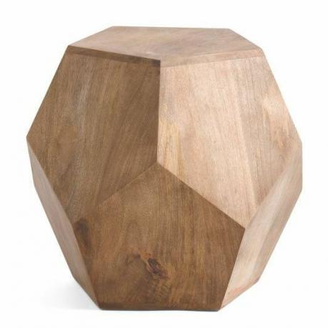 Table d'appoint en bois de forme hexagonale