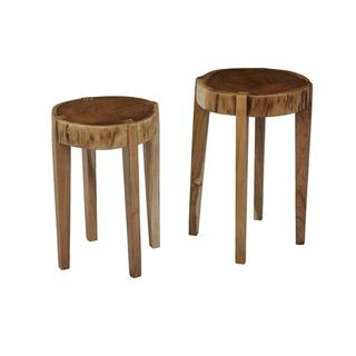 Table de bout en bois massif Wingfield (Ensemble de 2)