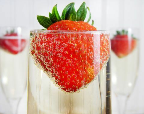 fraises au champagne