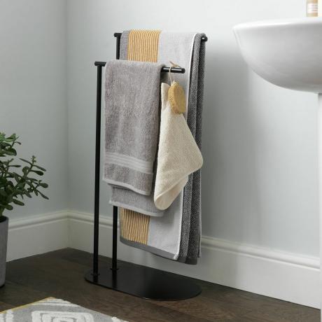 Porte-serviettes sur pied Argos Home - Noir mat