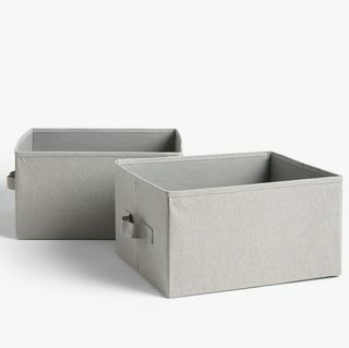 Boîtes de rangement en tissu, ensemble de 2