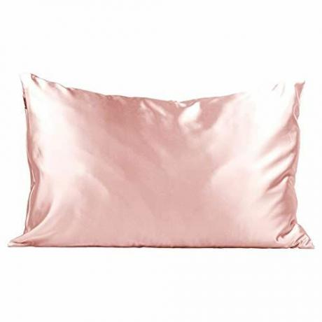 Kitsch Taie d'oreiller 100 % satin avec fermeture éclair, taie d'oreiller de retour à l'école pour cheveux et peau, taie d'oreiller rafraîchissante, housse de taie d'oreiller en satin, taie d'oreiller en satin de soie végétalienne taille standard Queen (blush)