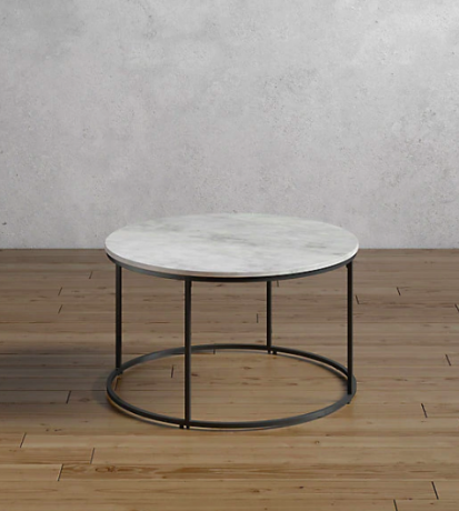 Table basse ronde en marbre Farley M&S