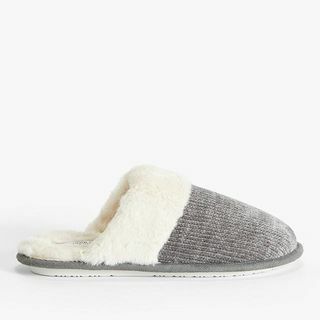 Pantoufles mules en chenille en fausse fourrure John Lewis