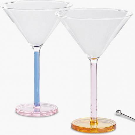 Verres à martini piano, lot de 2