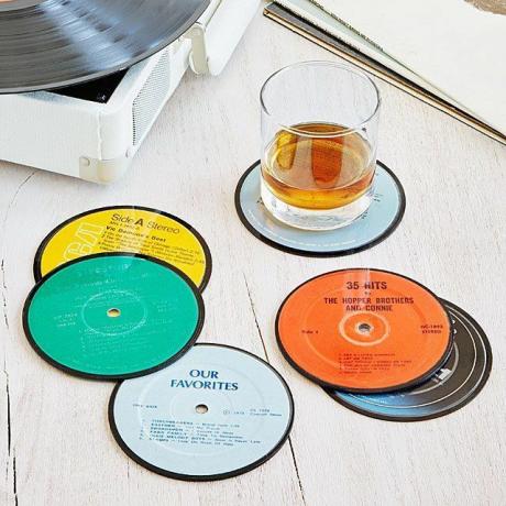 Sous-verres de disques vinyles