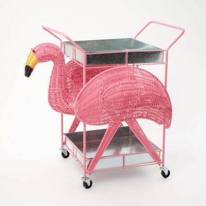 Chariot Trolley Flamant Rose 76x50cm