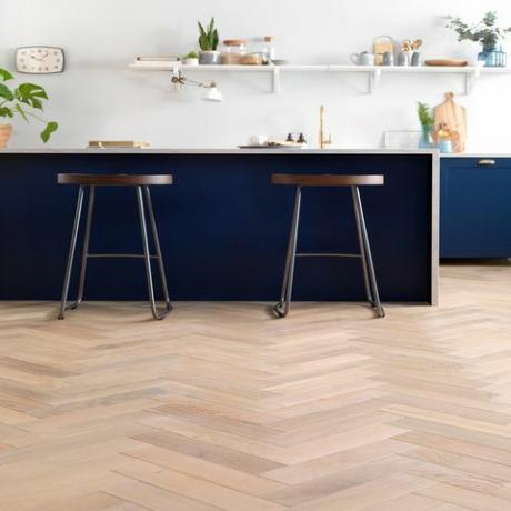 parquet pour cuisine, parquet contrecollé chêne goodrich écru