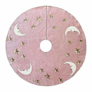 Jupe de sapin en velours Moon & Stars - Rose