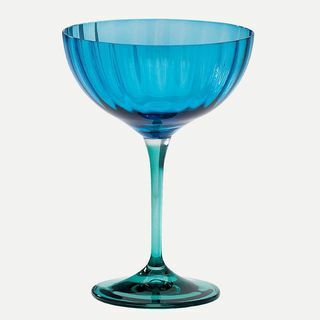 Verre à champagne bleu jazzy