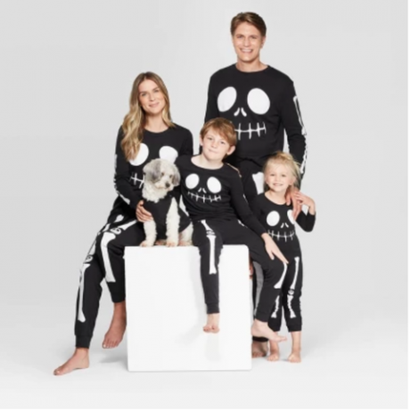 Collection de pyjamas de famille squelette Halloween