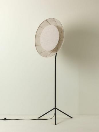 Orcia - lampadaire diffuseur tripode en lin