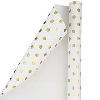 Papier d'emballage cadeau à pois