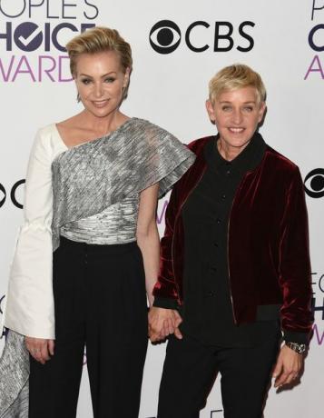 Ellen DeGeneres, Portia de Rossi pose aux People's Choice Awards 2017