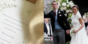 Invitation de mariage de Pippa Middleton