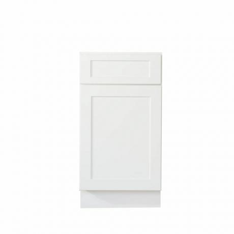 Bremen Cabinetry Armoire de style shaker en bouleau peint en blanc