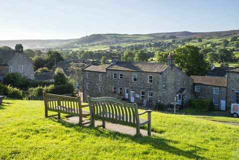 Le village de Reeth à Swaledale, Yorkshire Dales, Angleterre