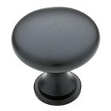 Liberty Classic Round 1-1 / 4 in. (32mm) Bouton d'armoire solide noir mat