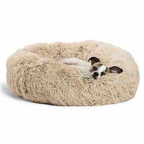 Le lit pour chat et chien apaisant original en forme de beignet