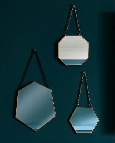 Ensemble de trois miroirs suivant