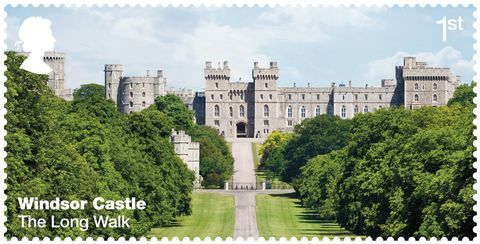 Timbres du Royal Mail du château de Windsor