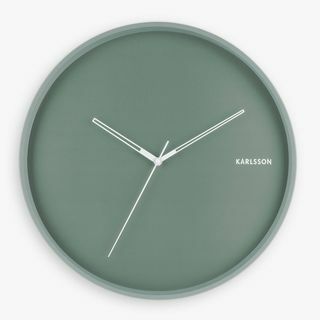 Karlsson Hue - Horloge Murale en Métal Silent Sweep, 40 cm, Vert