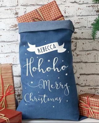 Sac en denim de Noël personnalisé