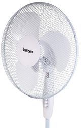 Igenix DF1655 Ventilateur oscillant sur pied 3 vitesses avec grille de sécurité grillagée, 16 pouces, 40 W, blanc