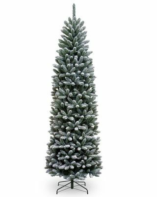 Sapin de Noël artificiel enneigé vert de 6 pieds