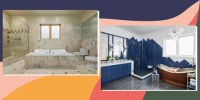 Creative Tile transforme une salle de bain effrayante des années 90 en un espace frais et amusant