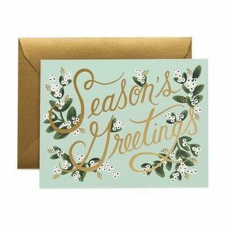 Carte de Noël florale de salutations de saisons