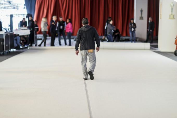 déroulement du tapis rouge