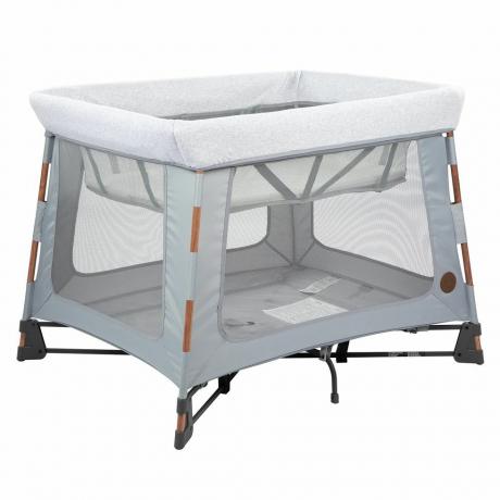 Swift Play Yard, Extra-Confortable, Matelas Épais, Gris Essentiel