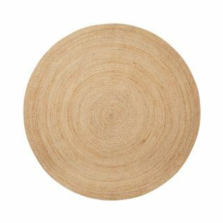 Petit tapis rond en jute tressé